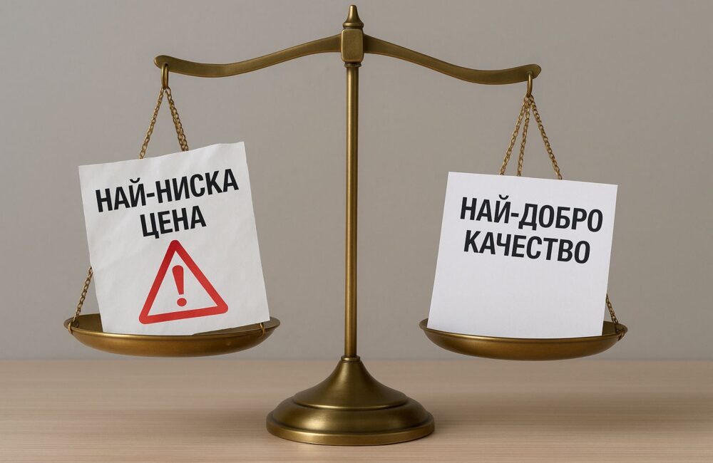 Истинската стойност в търговете: успехът идва не с най-ниската цена, а с най-доброто предложение