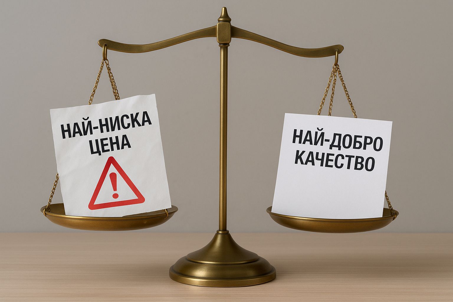 Истинската стойност в търговете: успехът идва не с най-ниската цена, а с най-доброто предложение